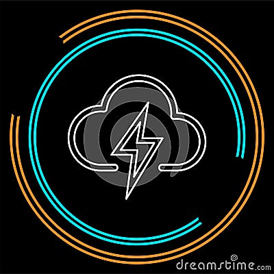 Weather storm illustration, sun rain symbol Vector Illustration