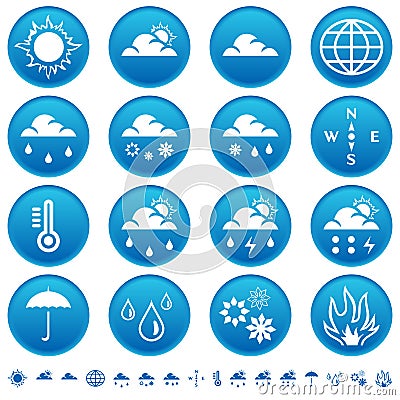 Weather symbols Vector Illustration