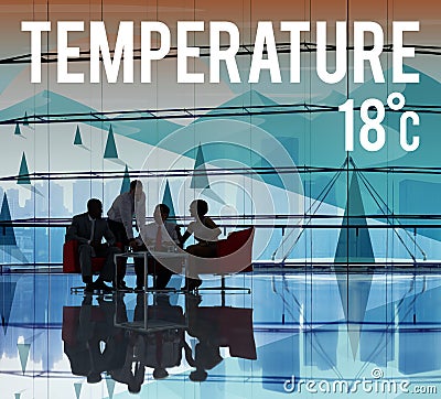 Weather Update Temperature Forecast News Meteorology Concept Stock Photo