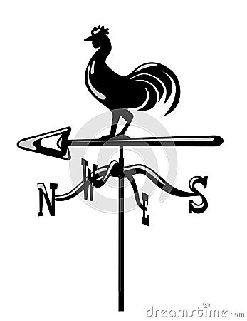 Weather Vane Vector Illustration