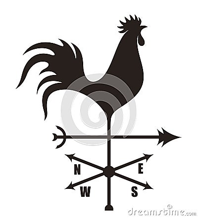 Weather Vane Vector Illustration