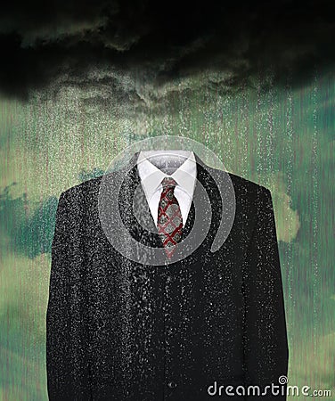 Weather, Weatherman, Rain, Storm Clouds Stock Photo