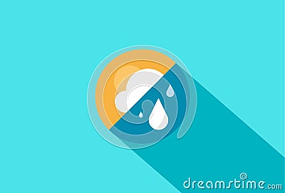 Weather widget design Vector Illustration