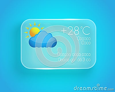 Weather widget Vector Illustration