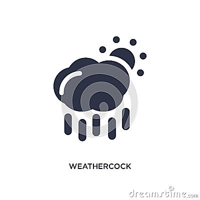 weathercock icon on white background. Simple element illustration from meteorology concept Vector Illustration