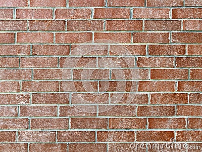 Weathered aged old close vintage red brick alley building wall retro architectural background Stock Photo