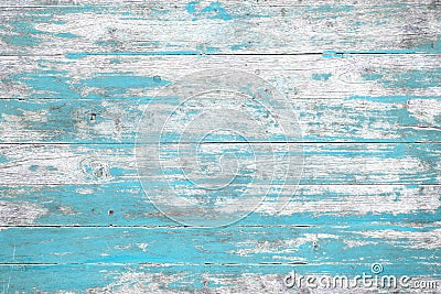 Weathered blue painted wooden wall. Vintage blue wood plank background. Stock Photo