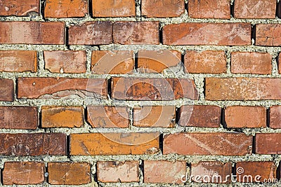 Old factory brick wall closeup. Stock Photo