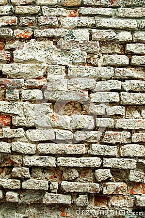 Weathered brick wall Stock Photo