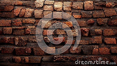 Weathered Brick wall, Rustic and charming, with Detailed Textures and Natural Lighting Stock Photo