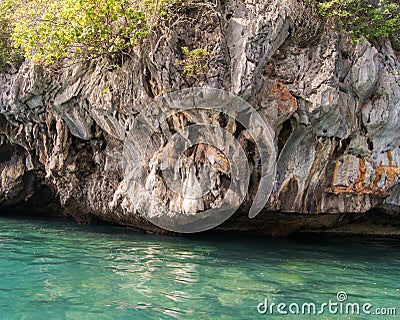 Weathered cliff Stock Photo