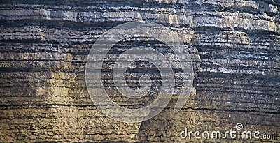 Weathered cliff wall detail Stock Photo