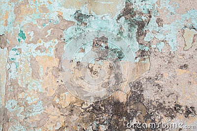 Weathered colorful concrete wall Stock Photo