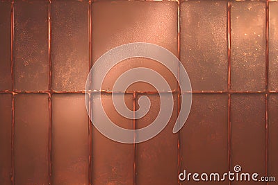 weathered copper metallic texture generated by ai Stock Photo