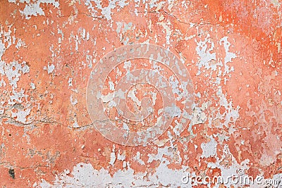 Weathered faded grunge red paint background texture Stock Photo