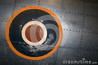 Weathered insignia on plane Editorial Stock Photo