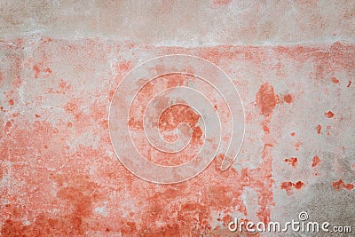 Weathered red concrete wall Stock Photo