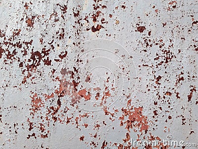 Weathered rusty metal texture with old paint Stock Photo