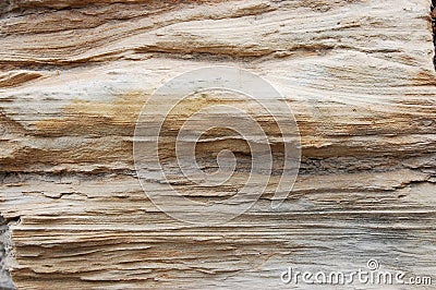 Weathered sandstone cliff closeup Stock Photo