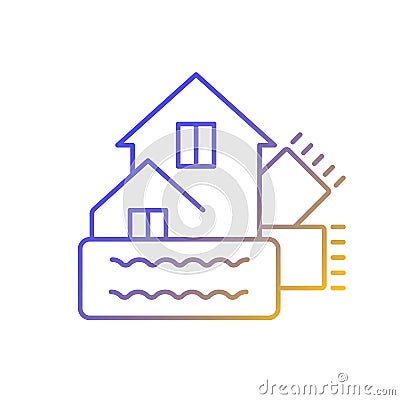 Weatherization gradient linear vector icon Vector Illustration
