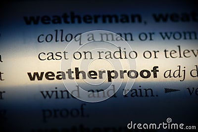 Weatherproof Stock Photo