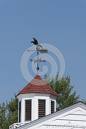 Weathervane on Country Barn Stock Photo