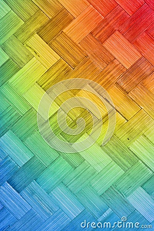 Weave bamboo texture multi color Stock Photo