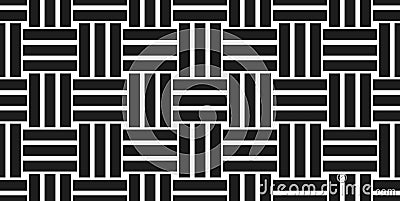 Weave seamless pattern, vector linear background with woven texture, textile knitted repeat tiling wallpaper, perfect simplistic Vector Illustration