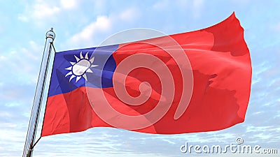 Weaving flag of the country Taiwan Stock Photo