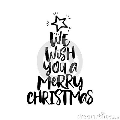 We wish you a Merry Christmas Vector Illustration