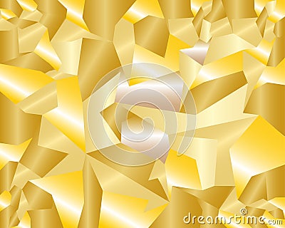 Shiny golden background with geometric structures Stock Photo