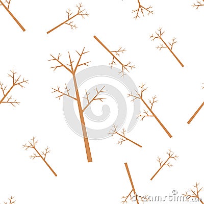 Decorative seamless pattern with trunks of trees. trees vector. Vector Illustration