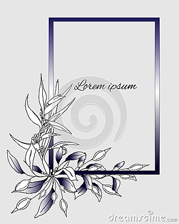 Template for greeting card. Stock vector illustration Vector Illustration