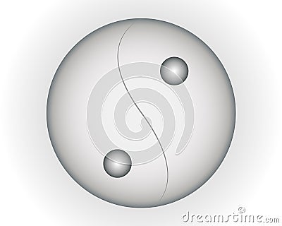 Monochrome Yin Yang symbol vector image Stock Photo