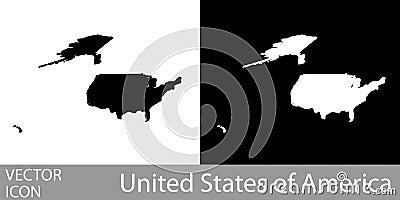 USA detailed map Vector Illustration