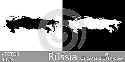 Russia detailed map Vector Illustration