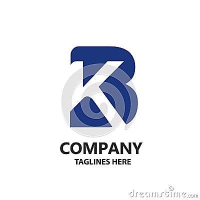 Initial letter b and k logo vector Vector Illustration