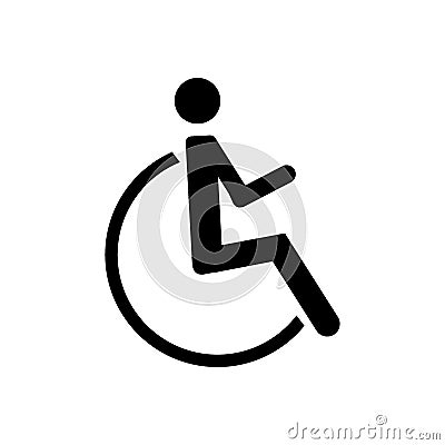 Disabled icon on white - Vector Vector Illustration