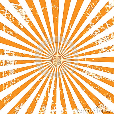 Retro sunburst background in vintage style. Vector Illustration