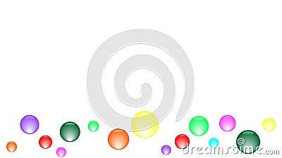 Many colourful balls or bubbles frame Stock Photo