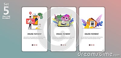 Online payment concept illustration app templete Vector Illustration