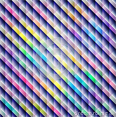 Rainbow diagonal lines, colorful stripes pattern card template Vector Illustration