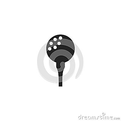 Golf Ball Glyph Vector Icon, Symbol or Logo. Vector Illustration