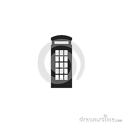 Phone Box Glyph Vector Icon, Symbol or Logo. Vector Illustration
