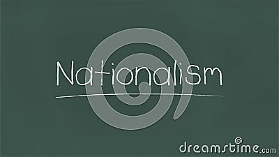 Nationalism word on chalkboard Vector Illustration