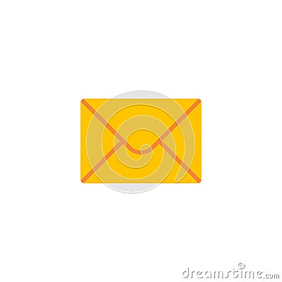 Envelope Flat Icon Vector, Symbol or Logo. Vector Illustration