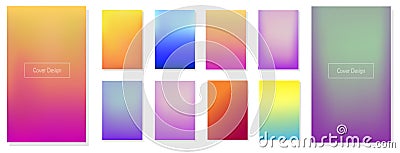 Set of colorful gradients. Vector Illustration