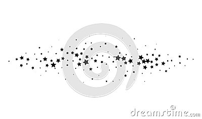 Falling star. Star trail isolated on white background. Vector Illustration