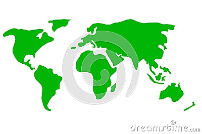 Colorful world map Vector Illustration