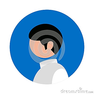 Flat Icon Arabic Men Muslim Vector Illustration